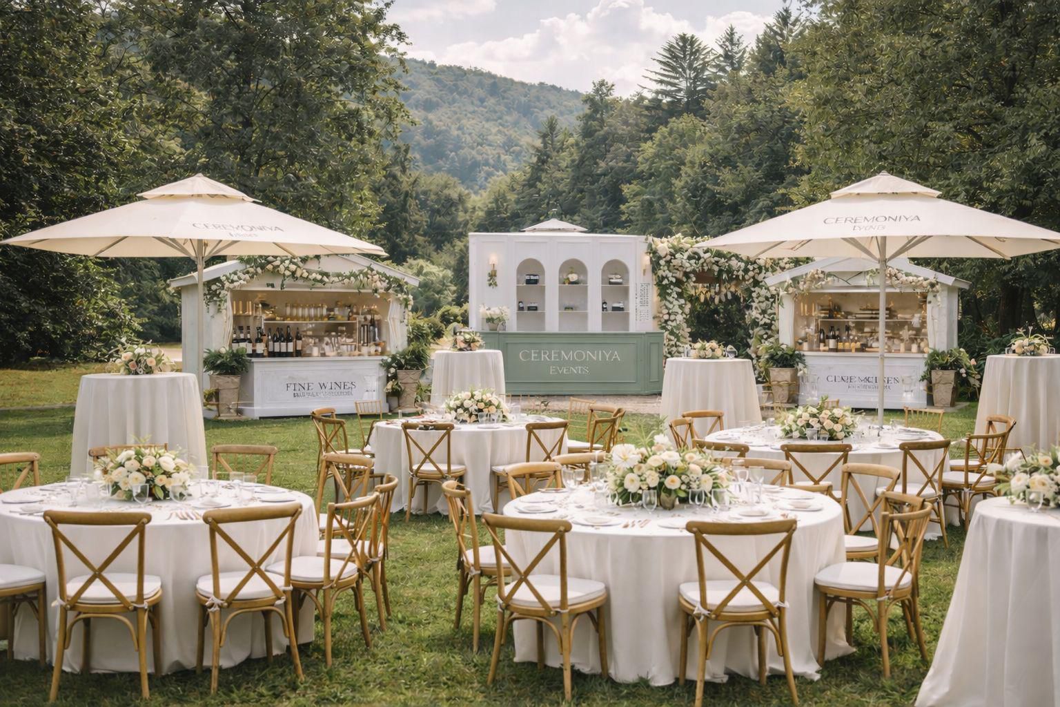 Elegant outdoor event setup by Ceremoniya